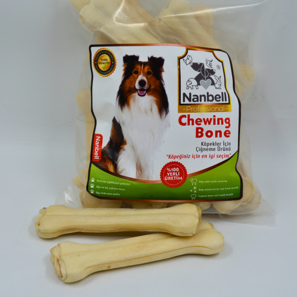 Nanbell 12cm Köpek (Çiğneme) Kemiği Sütlü (24'lü)