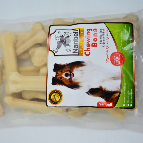 Nanbell 12cm Köpek (Çiğneme) Kemiği Sütlü (24'lü) - Görsel 3