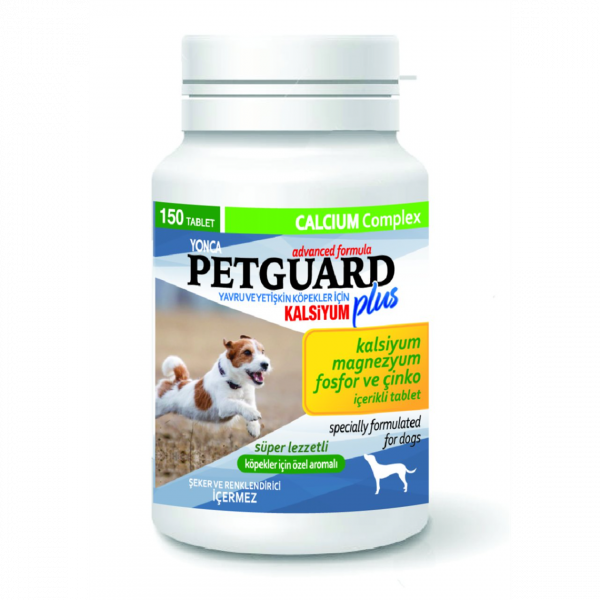 PETGUARD YAVRU VE YETİŞKİN KÖPEKLER İÇİN KALSİYUM TABLET 127,5 GR
