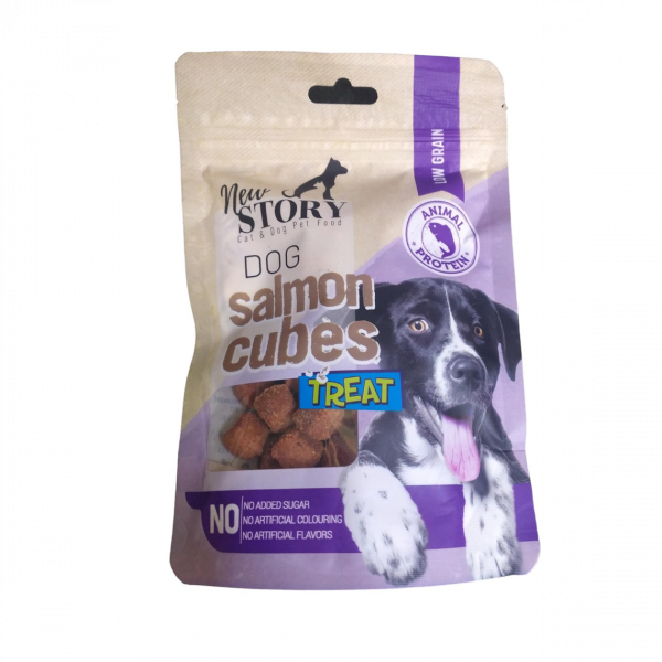 NEW STORY DOG SALMON CUBES 80GR