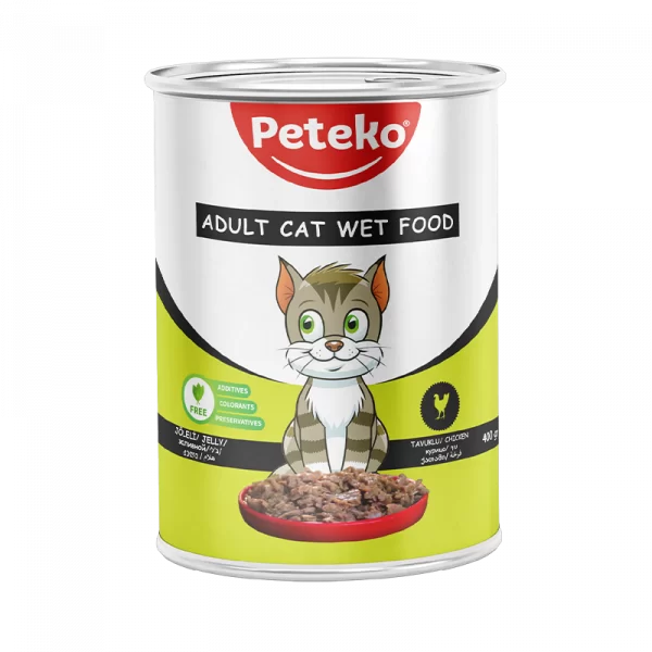 Peteko Chunk in Jelly Tavuklu Yetişkin Kedi Maması Konserve 400g