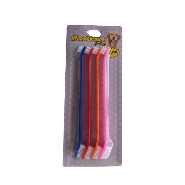 CMT Köpek Diş Fırçası 4’lü Set – Ağız ve Diş Sağlığı İçin Renkli Fırçalar - Görsel 2