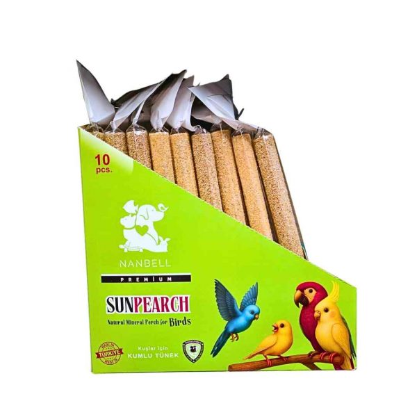 Nanbell Pedikür Kumlu Tünek – Kuşlar İçin Doğal Ayak Bakımı, 4’lü Paket - Görsel 3