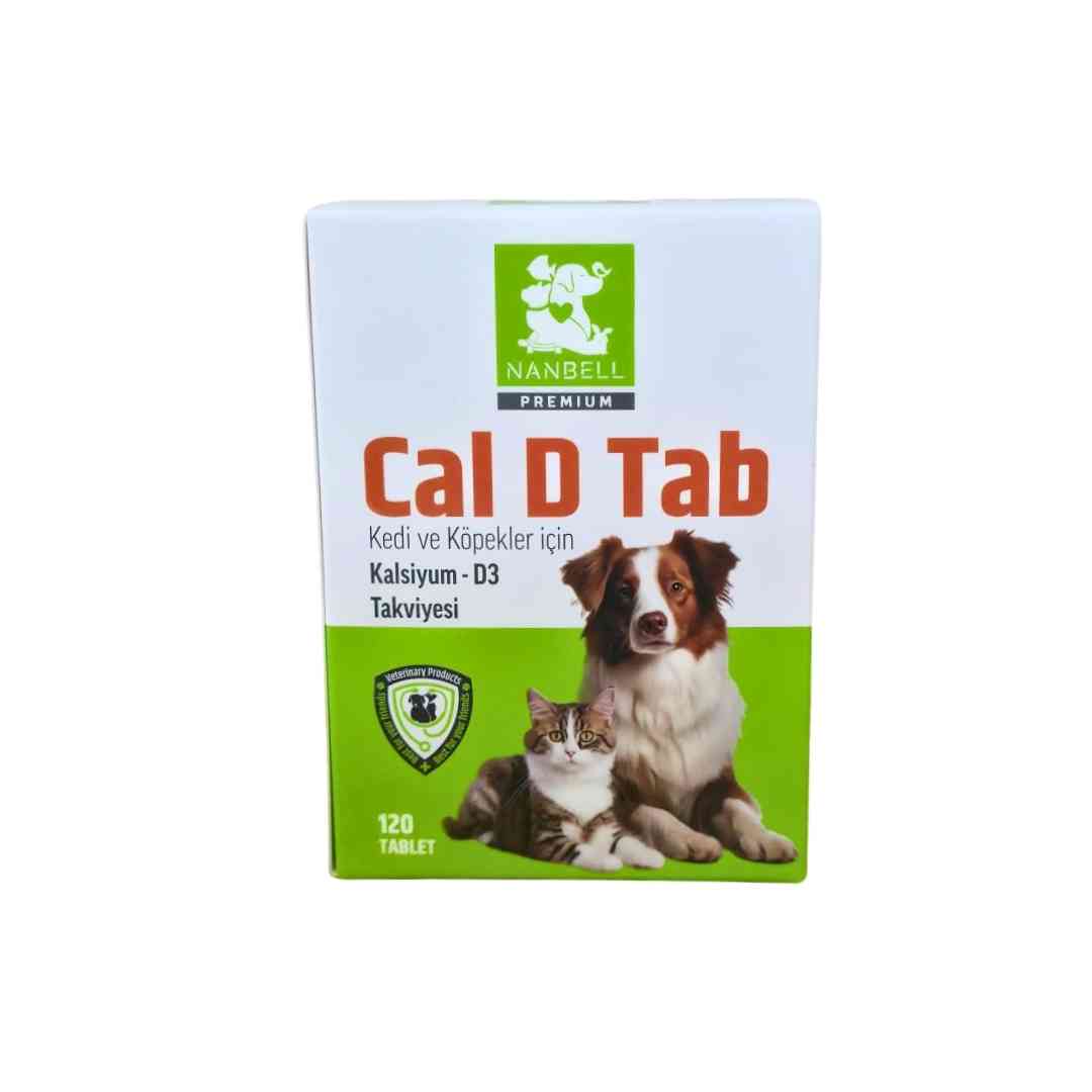 Nanbell Cal D Tab – Kedi ve Köpekler İçin Kalsiyum + D3 Takviyesi 120 Tablet | Kemik ve Diş Gelişimini Destekler - Görsel 2