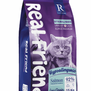 Real Friend Kısırlaştırılmış Yetişkin Kedi Maması – Somonlu 1,5 Kg | Omega Zengini Formül ile Parlak Tüy ve Dengeli Kilo Kontrolü